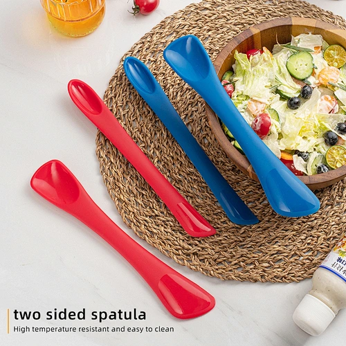 Factory Customized Wholesale Food Grade Kitchen Silicone Rubber Jam Small Tip Scraper Extra Long Handled Spatula